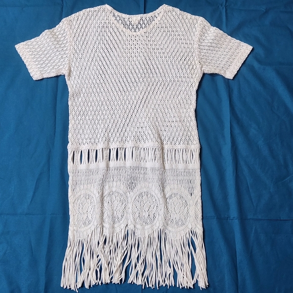 Sharon Anthony Lifestyles Fringe Knit Dress Size 10 - Picture 2 of 2